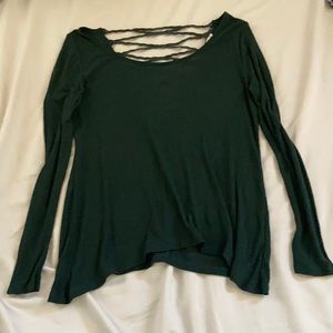 Green Long Sleeve with Open Back
